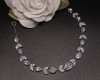 10 7/8"x 3/8" Silver Headband with Clear Gem Stones