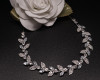 10 7/8"x 5/8" Silver Headband with Clear Rhinestones and Gem Stones