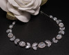 10 3/4"x 1/2" Silver Headband with Clear Rhinestones and Gem Stones