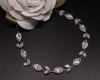 10 3/4"x 3/8" Silver Headband with Clear Rhinestones and Gem Stones