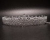 1 1/2" Silver Tiara with Clear Gem Stones (TX030)