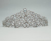 2 1/4" Silver Tiara with Clear Rhinestones and Gem Stones (TX032)