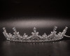 1 1/2" Silver Tiara with Clear Gem Stones (TY025)