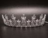 1 3/4" Silver Tiara with Clear Gem Stones (TY026)