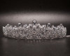 1 1/2" Silver Tiara with Clear Gem Stones (TY028)
