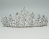 2 1/2" Silver Tiara with Clear Rhinestones and Gem Stones (TKC006)