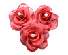 2 3/8" Burgundy Organza Rose Flower - Pack of 120