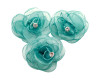 2 3/8" Hunter Organza Rose Flower - Pack of 120