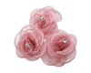 2 3/8" Mauve Organza Rose Flower - Pack of 120