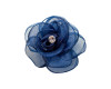 2 3/8" Navy Blue Organza Rose Flower - Pack of 120