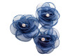 2 3/8" Navy Blue Organza Rose Flower - Pack of 120