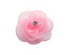 2 3/8" Pink Organza Rose Flower - Pack of 120