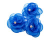 2 3/8" Royal Blue Organza Rose Flower - Pack of 120