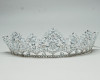 2 " Silver Tiara with Clear Rhinestones and Gem Stones
