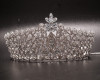 3" Silver Tiara with Clear Rhinestones and Gem Stone