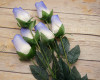 17" 2 Tone Lavender Wooden Roses - Pack of 6