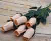 17" Blush Wooden Roses - Pack of 6