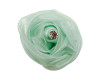 2" Sage Rolled Organza  Flowers with Clear Rhinestone - Pack of 120