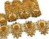 4 1/2"x 5 yards Gold Beaded Sequin Trim