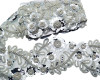 5 1/2"x 5 yards Silver Beaded Sequin Trim