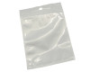 5 5/8"x 4 1/4" Clear Sealable Plastic Packaging Zip Bag with White Background - Pack of 100