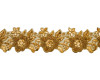 3"x 10 yards Gold Floral Beaded Metallic Trim