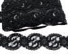 2 3/4"x 10 yards Black Beaded Sequin Trim