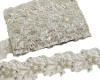 2 1/2"x 10 yards Silver Beaded Sequin Trim