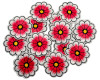 1 1/2" Fuchsia Daisy Flower Embroidery Iron On Heat Transfer Patch - Pack of 72