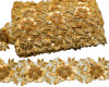 2 1/2"x 10 yards Gold Beaded Sequin Trim (EMS3685)