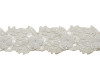 2 1/2"x 10 yards White Beaded Sequin Trim (EMS3685)