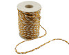 2mm wide x 50 Yards Gold and White Rattail Cord Trims