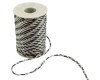 2mm wide x 50 Yards Silver and White Rattail Cord Trims