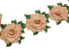 4 1/2"x 5 Yards Champagne Rose Trim