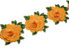 4 1/2"x 5 Yards Gold Yellow Rose Trim