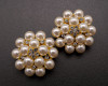 1 3/8" Yellow Gold Round Pearl Cluster Brooch - Pack of 12