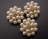 1 3/8" Yellow Gold Round Pearl Cluster Brooch - Pack of 12