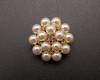 1 3/8" Yellow Gold Round Pearl Cluster Brooch - Pack of 12