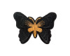 3"x 2 1/4" Black / Gold Embroidery Heat Transfer Iron On Butterfly Patch- Pack of 72