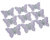 3"x 2 1/4" Lavender / Silver Embroidery Heat Transfer Iron On Butterfly Patch- Pack of 72