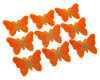 3"x 2 1/4" Orange / Gold Embroidery Heat Transfer Iron On Butterfly Patch- Pack of 72