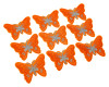 3"x 2 1/4" Orange / Silver Embroidery Heat Transfer Iron On Butterfly Patch- Pack of 72