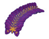 3"x 2 1/4" Purple / Gold Embroidery Heat Transfer Iron On Butterfly Patch- Pack of 72
