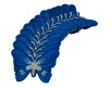 3"x 2 1/4" Royal Blue / Silver Embroidery Heat Transfer Iron On Butterfly Patch- Pack of 72