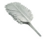 7"x 20 1/2" Silver Artificial Palm Leaf for Floral Arrangements   - Pack of 12