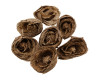2 1/4" Brown Single Burlap Peony Art Flower - Pack of 36 Jute Fabric Flowers