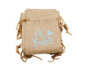 3"x4" Blue Printed "Oh Baby" Brown Burlap Baby Shower Bag - Pack of 144