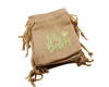 3"x4" Green Printed "Oh Baby" Brown Burlap Baby Shower Bag - Pack of 144