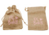 4"x6" Pink Printed "Oh Baby" Burlap Baby Shower Bag - Pack of 144