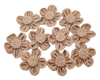 3" Brown Burlap Jute Fabric Knot Flower - Pack of 36